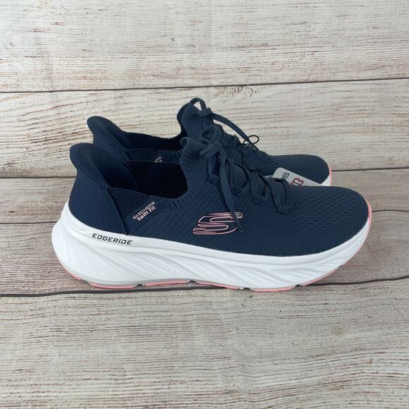 Skechers Edgeride Swift Fit Womens Sz 9 Sneakers Running Shoes Navy Pink - Picture 6 of 11